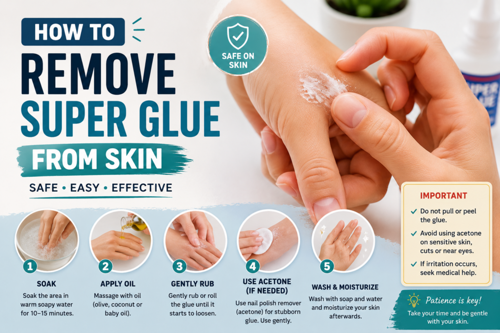 How to Remove Super Glue From Skin